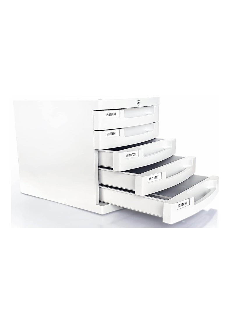 Maxi خزانة تخزين الملفات المكتبية ذات 5 أدراج مع قفل المفتاح - Image 2