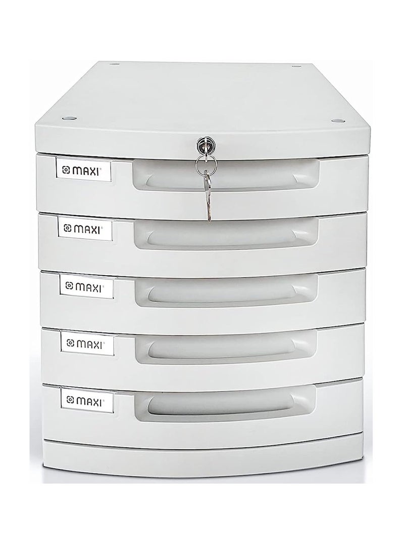 Maxi خزانة تخزين الملفات المكتبية ذات 5 أدراج مع قفل المفتاح - Image 1