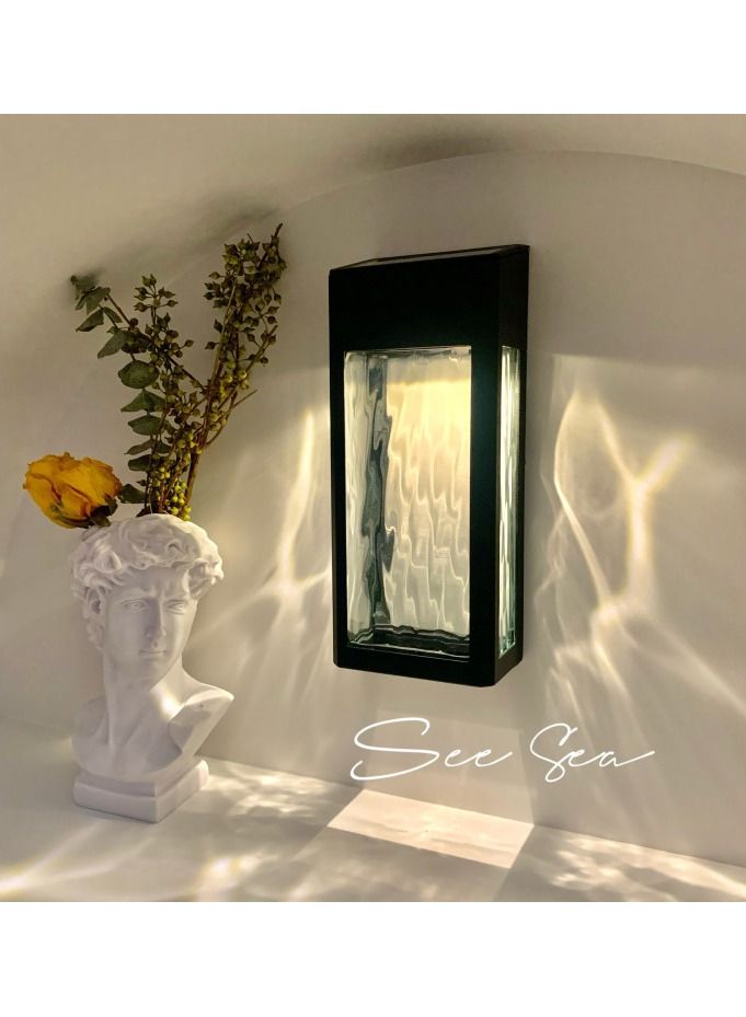 Y&D Bright Wall Light Solar Outdoor Waterproof Warm Light 20x8.3x8.3cm  - Image 1