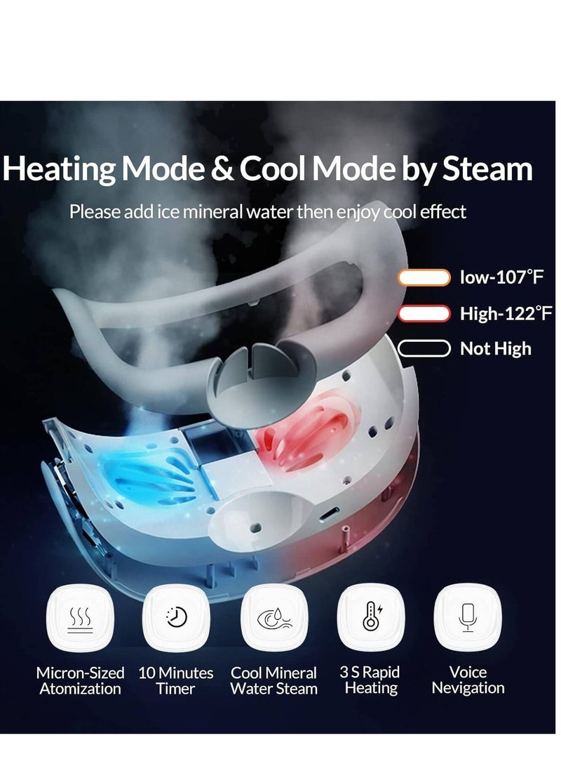 Mory Rechargeable Eye Massager with Heat and  Cooling for Migraines,Upgrade Heated Steam Eye Massager,Electric Smart Eye Massager for Dry Eyes Relief,Dark Circles and Puffiness - Image 2