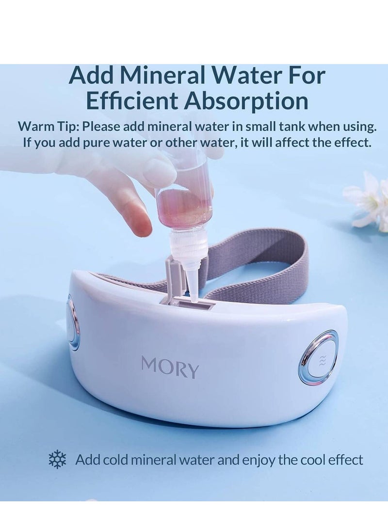 Mory Rechargeable Eye Massager with Heat and  Cooling for Migraines,Upgrade Heated Steam Eye Massager,Electric Smart Eye Massager for Dry Eyes Relief,Dark Circles and Puffiness - Image 3