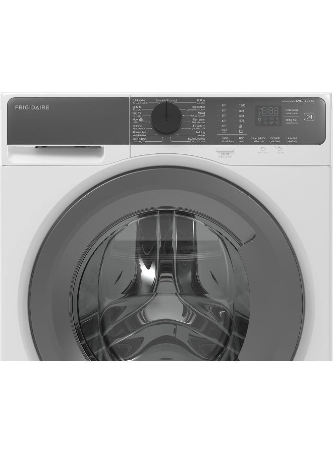 Frigidaire 8 kg 1200 RPM Front Load Washer with Child Lock System - Model FWF8024M5WB FWF8024M5WB white - Image 3