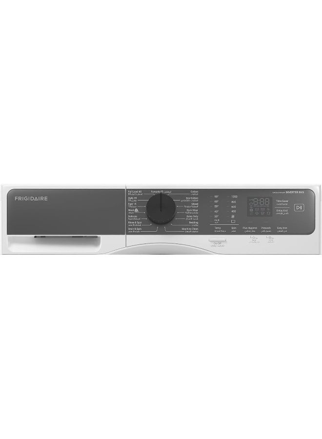 Frigidaire 8 kg 1200 RPM Front Load Washer with Child Lock System - Model FWF8024M5WB FWF8024M5WB white - Image 4