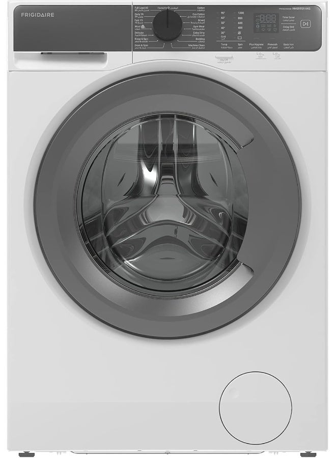 Frigidaire 8 kg 1200 RPM Front Load Washer with Child Lock System - Model FWF8024M5WB FWF8024M5WB white - Image 1