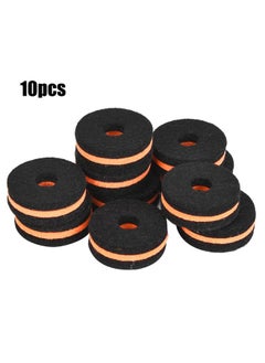 Thoraya 10 Pcs Cymbal Stand Felt 35mm Black Orange Cymbal Protection Sleeve Replacement Part  - Image 1