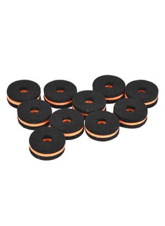Thoraya 10 Pcs Cymbal Stand Felt 35mm Black Orange Cymbal Protection Sleeve Replacement Part  - Image 3