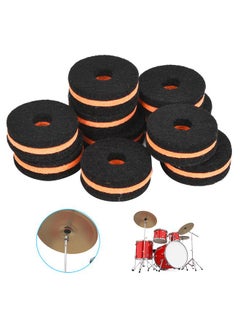 Thoraya 10 Pcs Cymbal Stand Felt 35mm Black Orange Cymbal Protection Sleeve Replacement Part  - Image 4