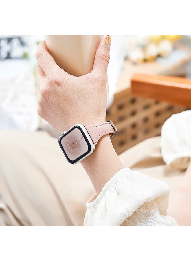 Mssm Suitable For Women's Apple Watch Band, Slim Waist Genuine Leather, For Apple Watch Iwatch Ultra S10/9/8/7/se 38/40/41mm - Image 4