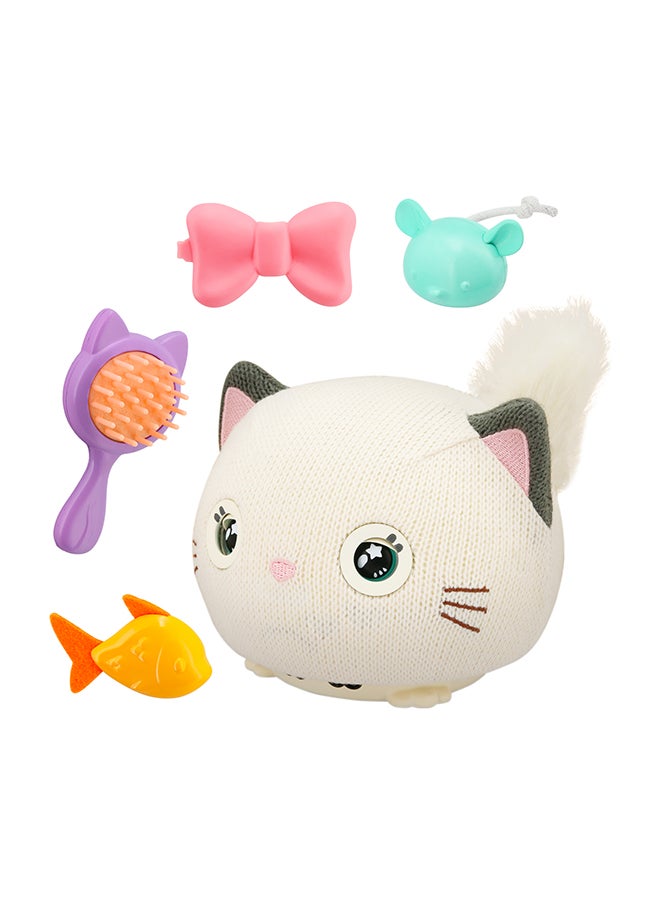 Purro القط الذكي التفاعلي مع استجابات واقعية، قماش محبوك ناعم، آذان متحركة، عيون تعبيرية، وأكثر من 75 تأثير صوتي. أفضل هدية لعمر 5 سنوات وما فوق. - Image 3