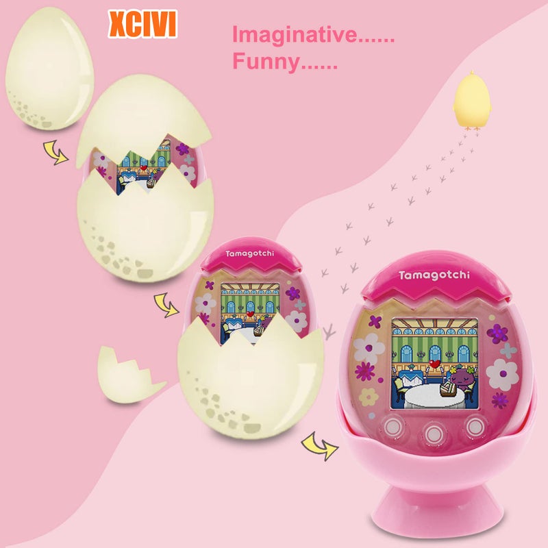 Xcivi Desktop Dock Cradle Holder Stand For Tamagotchi Pix Virtual Interactive Pet (Pink) - Image 5