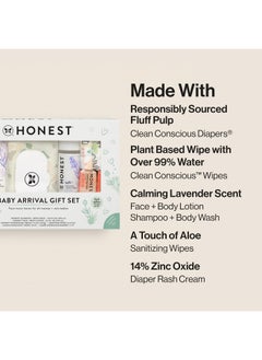 The Honest Company The Honest Company Baby Arrival Gift Set | Newborn Essentials Welcome Box | Diapers, Wipes, Personal Care, Diaper Rash Cream  - Image 3
