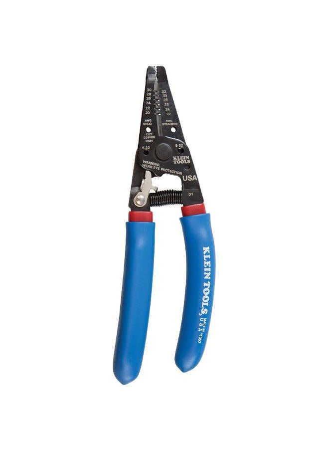 Klein Tools 11057 Wire Cutter/Wire Stripper, Heavy Duty Wire Cutter Stripper for 20-30 AWG Solid Wire and 22-32 AWG Stranded Wire - Image 1