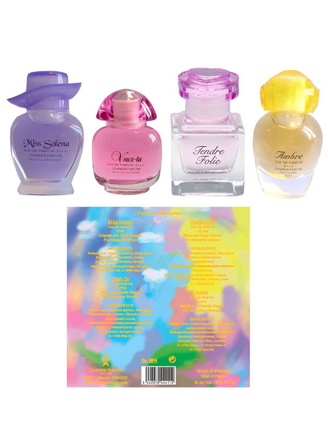 CHARRIER PARFUMS 4 Eaux de Parfum Gift Set - 'Mademoiselle France' - 44.1 ml - Made in Provence, France - Image 2