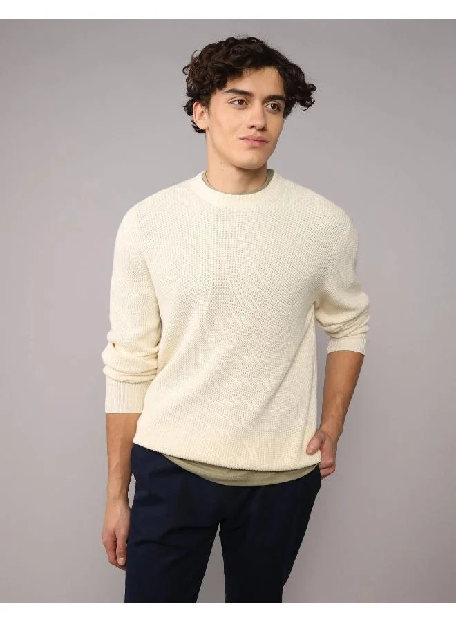 AE Waffle Crew Neck Sweater