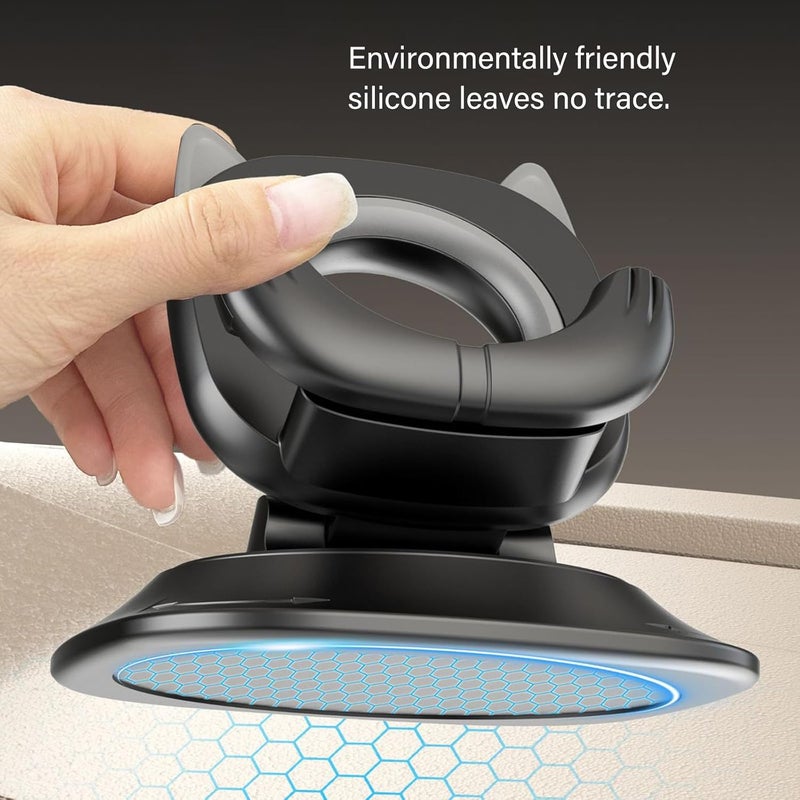 Anti Slip Car Phone Mount Holder Rack with Flexible Rotating Dashboard Adhesive Base Fit 4-7Inch Mobile Devices Tool Less Car Phone Mount - Image 4