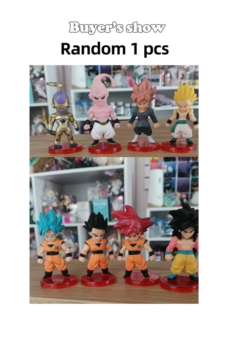 erorex Random 1Pcs Dragon Ball Z Super Saiyan Goku Anime Figure Toy DBZ Mini Majin Buu Broli Vegeta Manga A - Image 3