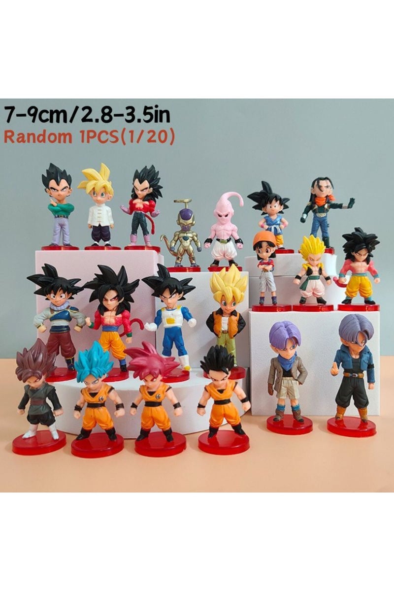 erorex Random 1Pcs Dragon Ball Z Super Saiyan Goku Anime Figure Toy DBZ Mini Majin Buu Broli Vegeta Manga A - Image 2