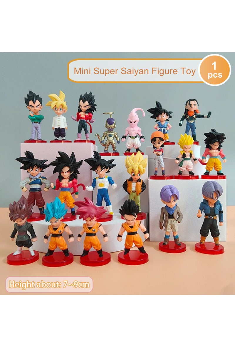 erorex Random 1Pcs Dragon Ball Z Super Saiyan Goku Anime Figure Toy DBZ Mini Majin Buu Broli Vegeta Manga A - Image 1