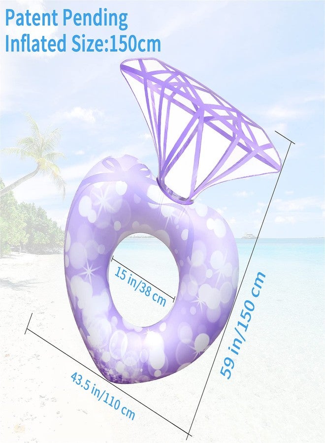 NUOGAO Diamond Swimming Ring Floaty Party Pools Beach Toys for Adults Inflatable Swimming Ring Floating Bed Fun Party Beach Floaty Party Pools Inflatable Floating Bed Fun Party Beach Swim Pool Toys - Image 2