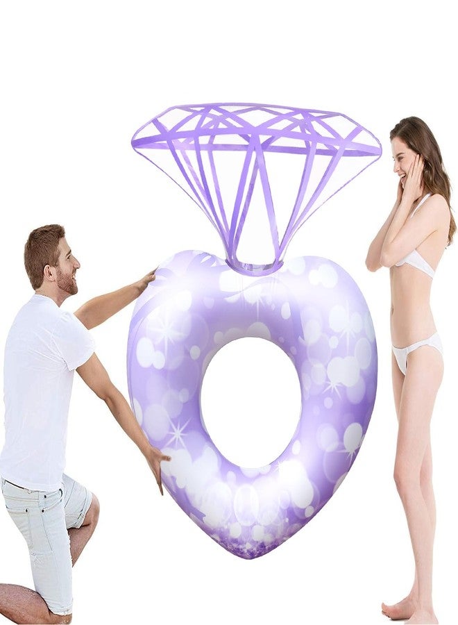 NUOGAO Diamond Swimming Ring Floaty Party Pools Beach Toys for Adults Inflatable Swimming Ring Floating Bed Fun Party Beach Floaty Party Pools Inflatable Floating Bed Fun Party Beach Swim Pool Toys - Image 1
