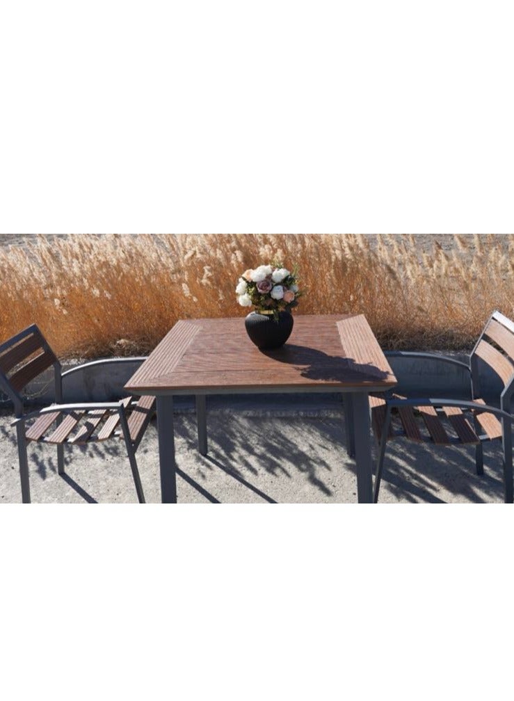 أثاث شندور دوسلدورف | 4 مقاعد | طاولة طعام | أثاث خارجي | مصنوع من الألومنيوم المصبوب | الفناء | حديقة | الفناء الخلفي - Image 4