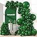 Amandir 153pcs Dark Green Balloons Arch Garland Kit Different Sizes 18 12 10 5 Inch Emerald Light Green Latex Balloon for Birthday Dinosaur Safari Jungle St Patricks Day Party Decorations - Image 2