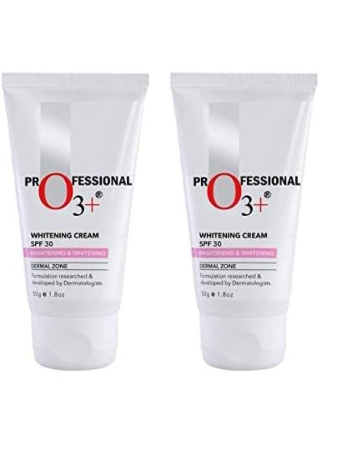 O3+ Whitening Face Cream SPF 30 Sunscreen for Skin Brightening, UVA UVB & Sun Tan Protection, 50g - Image 1