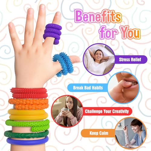 DODOLOL Sensory Fidget Toys for Kids with Autism8 Pack Quiet Calm Bendable Sensory Sticks Fidget Sticks for ClassroomCalming Tools for SchoolADHD Autistic Stress Relief Must Haves for Students Teachers - Image 5