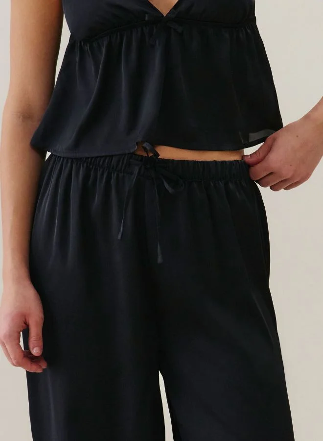 UNDIZ Satin trousers Black