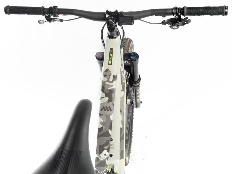 All Mountain Style MTB Bike Frame Protector - Honeycomb 380 Microns PVC - Universal Guard for Downhill & Enduro - 18-Piece Set - Clear/Camo - Image 2
