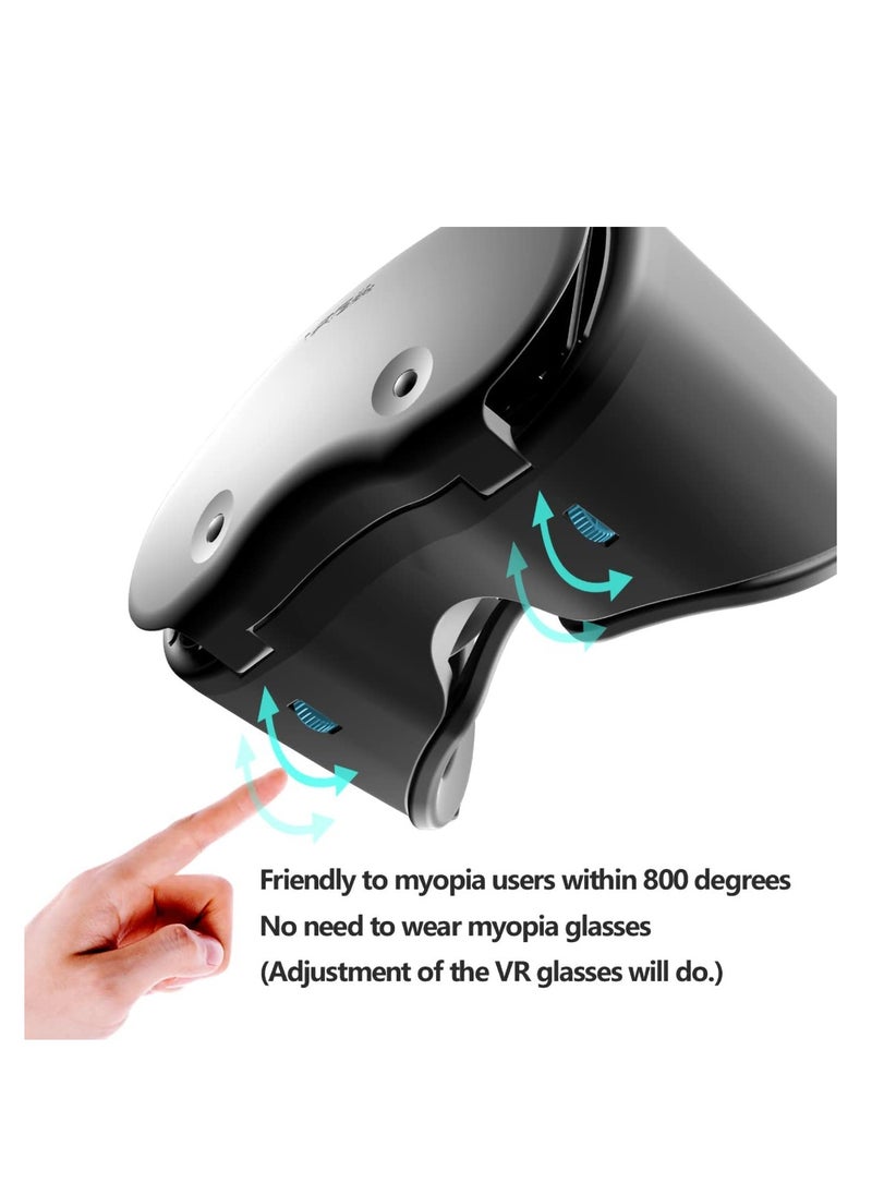 Generic - VR Headset Virtual Reality Glasses Compatible with for iPhone/Android New Goggles for 3D VR Movies Universal VR Gear Compatible 5-7 Inch Soft Comfortable Adjustable Distance Eye Protection - Image 1