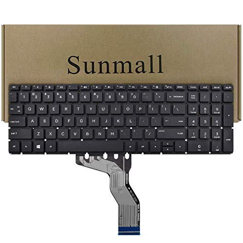 SUNMALL Replacement Keyboard Compatible with HP 15-BS 15-BP 15-BR 15-BW 15G-BR 15Q-BD 15Z-BW 17G-BR 15-RA 15-RB 17-BS (Black Without Bbcklit) - Image 1