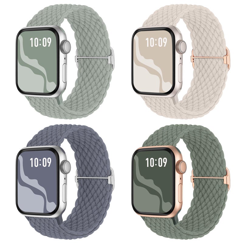 Suitisbest Braided Stretchy Solo Loop Compatible for Apple Watch Band 38mm 40mm 41mm 42mm 44mm 45mm 46mm 49mm for Women Men, Nylon Elastic Straps Wristbands for iWatch Series 11/10 9 8 7 6 5 4 3 SE/Ultra 3 2 1 - Image 1