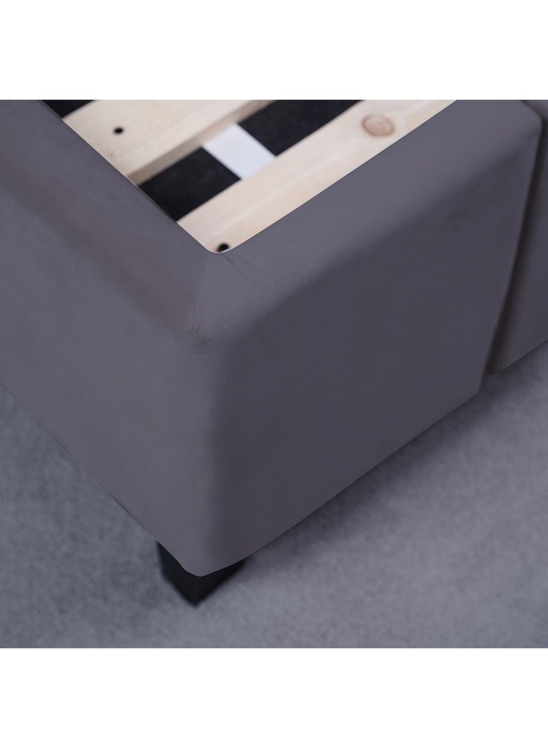Pan Home Olympia Base Velvet Grey 160X200 Cm  - Image 4