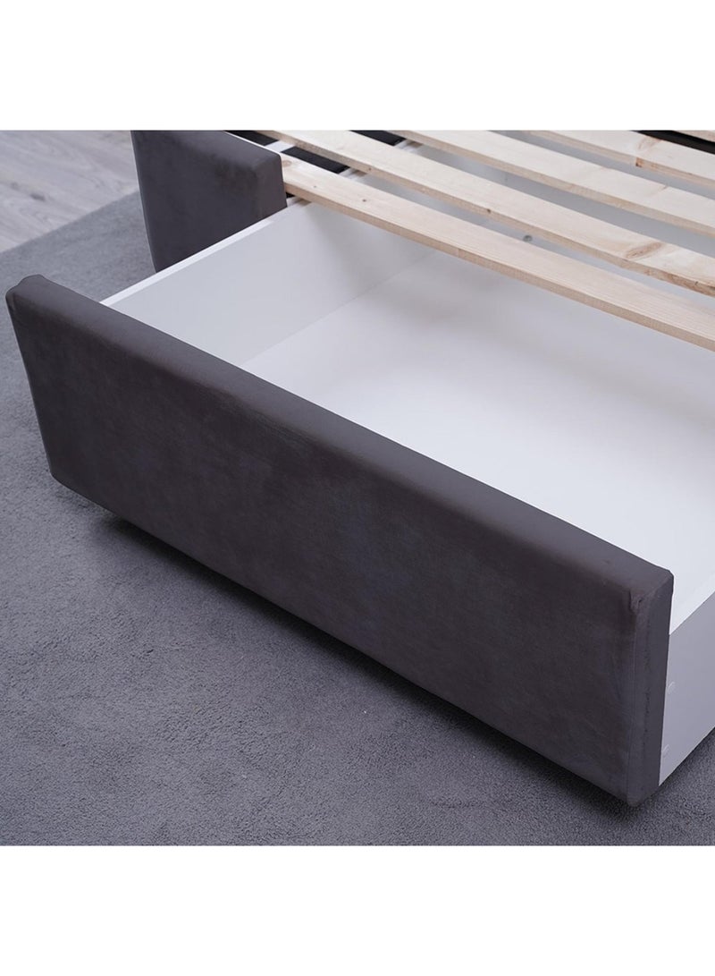Pan Home Olympia Base Velvet Grey 160X200 Cm  - Image 3