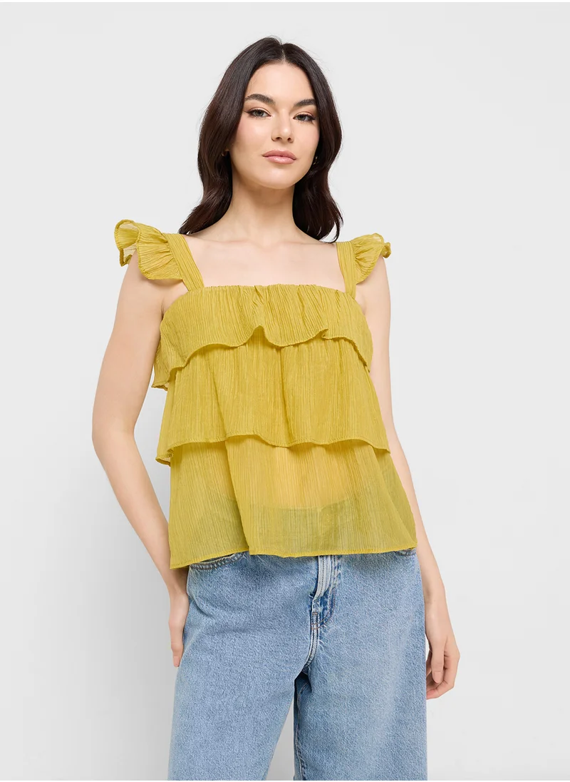 Ginger Ruffle Tiered Flouncy Top