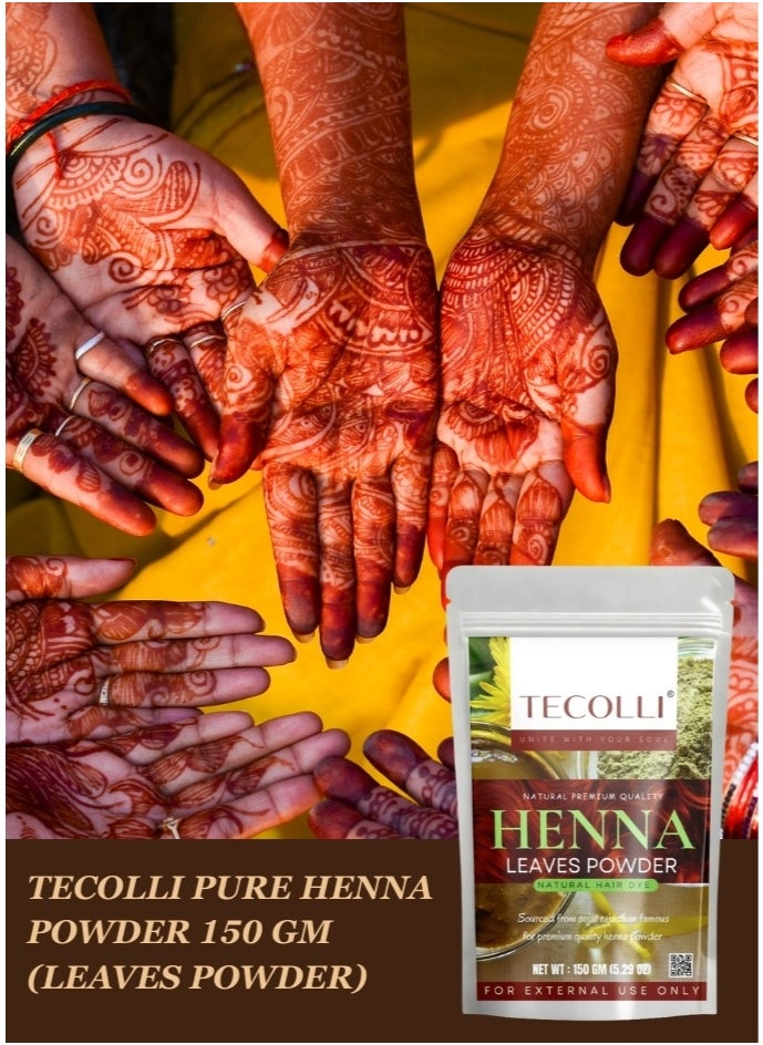 TECOLLI - Pure Henna Powder -150 Gram Natural Hair Dye - Image 1