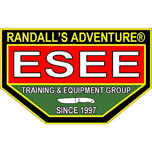 ESEE-4 Fixed Blade Knife with Sheath, 1095 Carbon Steel, Outdoor Knife with 3D Contoured Handle, Made in USA, (Black Blade, Blue/Black G10 3D Handle) - Image 3