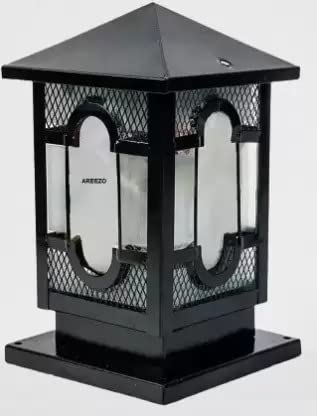 WHITERAY WHITERAY Black Metal Gate Light Taj Antique Metal Gate Light Casted Brass Metal Gate lamp for PillarPoleGardenEntrance gateWaterproof Outdoor Light for Home and GardenPack of 1  - Image 1