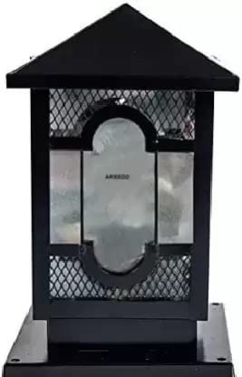 WHITERAY WHITERAY Black Metal Gate Light Taj Antique Metal Gate Light Casted Brass Metal Gate lamp for PillarPoleGardenEntrance gateWaterproof Outdoor Light for Home and GardenPack of 1  - Image 2