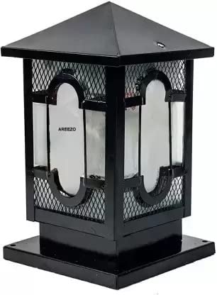 WHITERAY WHITERAY Black Metal Gate Light Taj Antique Metal Gate Light Casted Brass Metal Gate lamp for PillarPoleGardenEntrance gateWaterproof Outdoor Light for Home and GardenPack of 1  - Image 4