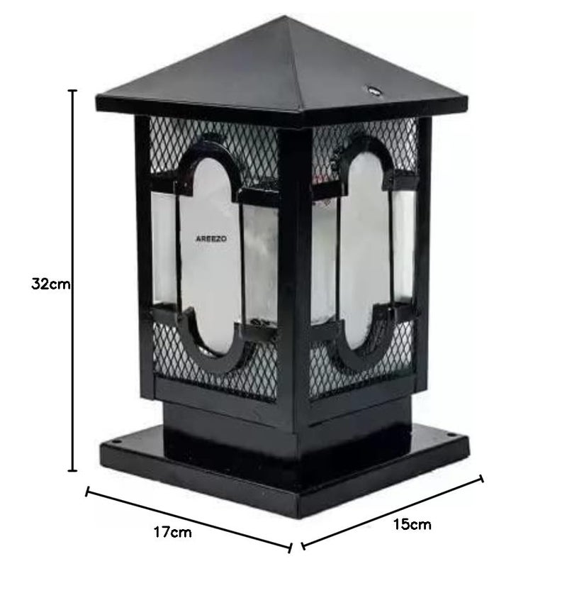 WHITERAY WHITERAY Black Metal Gate Light Taj Antique Metal Gate Light Casted Brass Metal Gate lamp for PillarPoleGardenEntrance gateWaterproof Outdoor Light for Home and GardenPack of 1  - Image 5