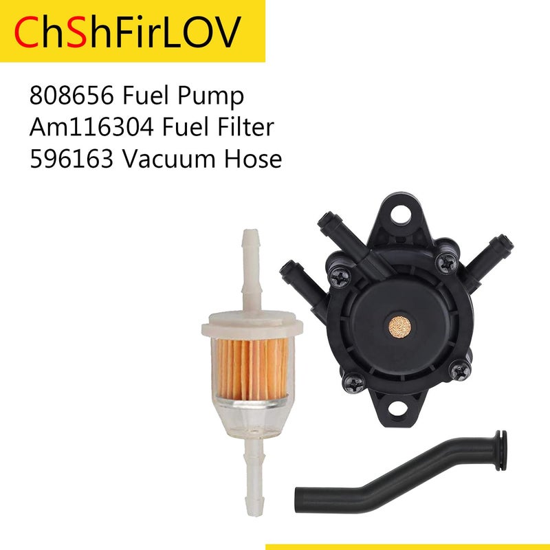 Generic ChShFirLOV 808656 Fuel Pump for B&S Lawn Mower Tractor Gas Vacuum Fuel Pump with Fuel Filter for honda&yamaha 491922 691034 692313 808492 John&Deere&Kohler 17HP-25 HP Small Engine  - Image 2