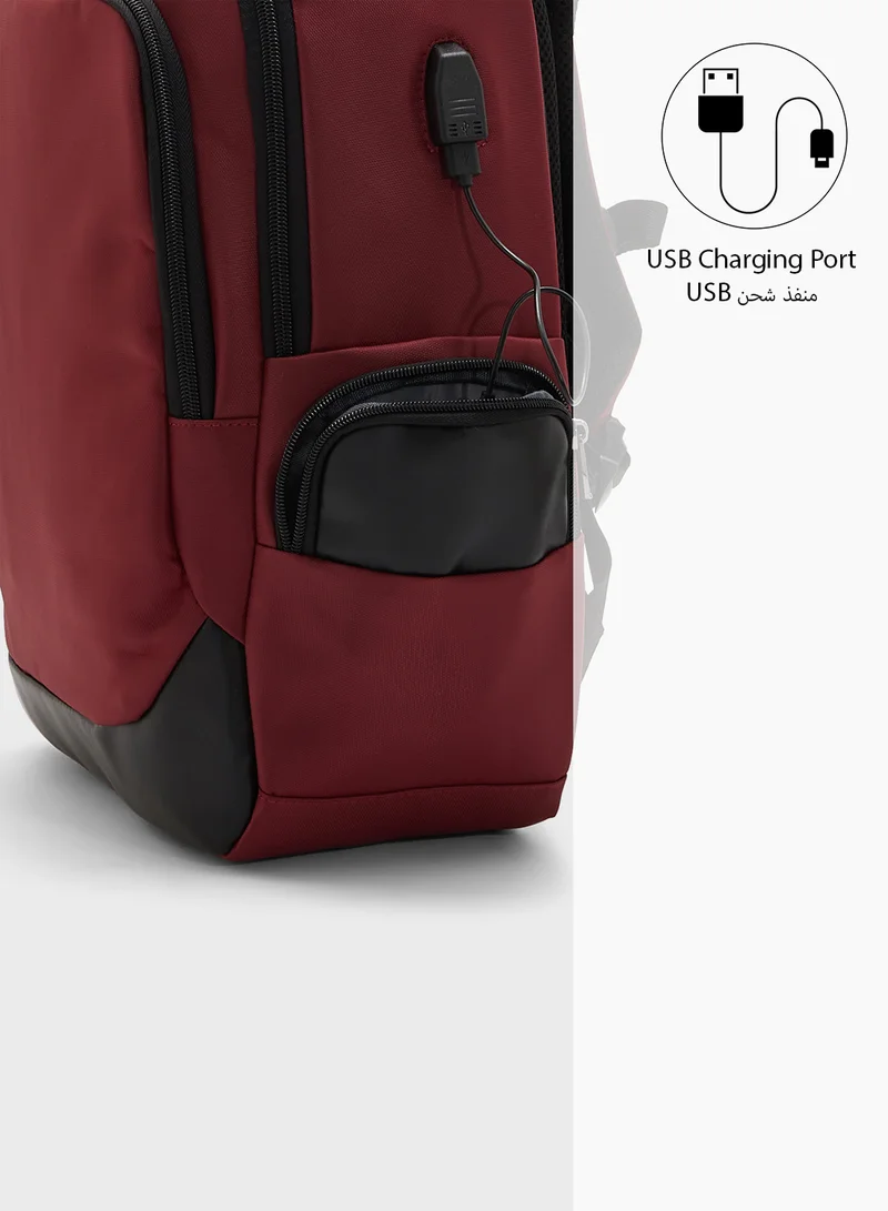 Robert Wood Premium Backpack With Pocket Organiser And Usb Port