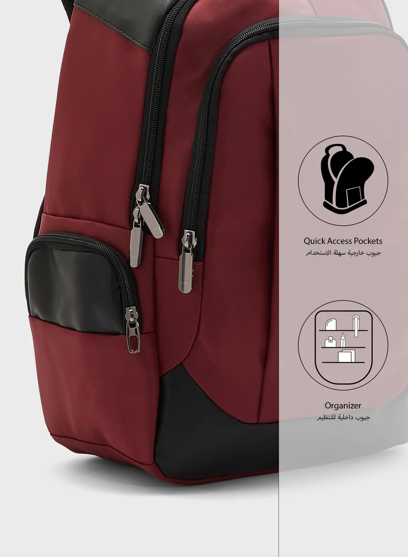 Robert Wood Premium Backpack With Pocket Organiser And Usb Port
