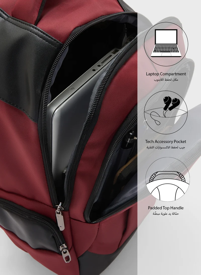 Robert Wood Premium Backpack With Pocket Organiser And Usb Port