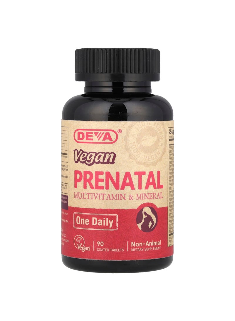 Deva Vegan Prenatal Multivitamin & Mineral, One Daily, 90 Coated Tablets
