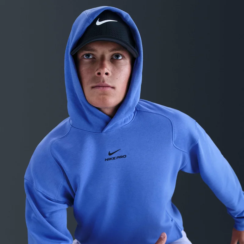 Nike Blue Men's Pro Dri-FIT Training Hoodie for Men | Best Price UAE