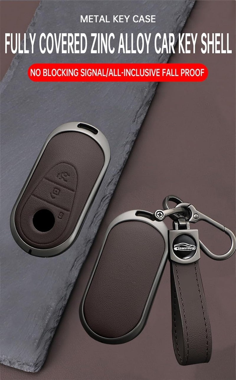 KUNIO Keyless Key Case for Mercedes Benz C Class W206 S Class W223 C200 GLC (2020-2023) - Black - Image 4