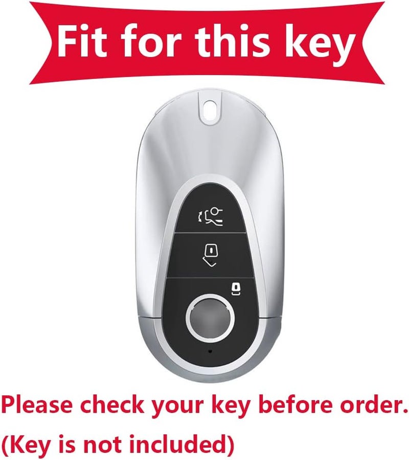 KUNIO Keyless Key Case for Mercedes Benz C Class W206 S Class W223 C200 GLC (2020-2023) - Black - Image 2